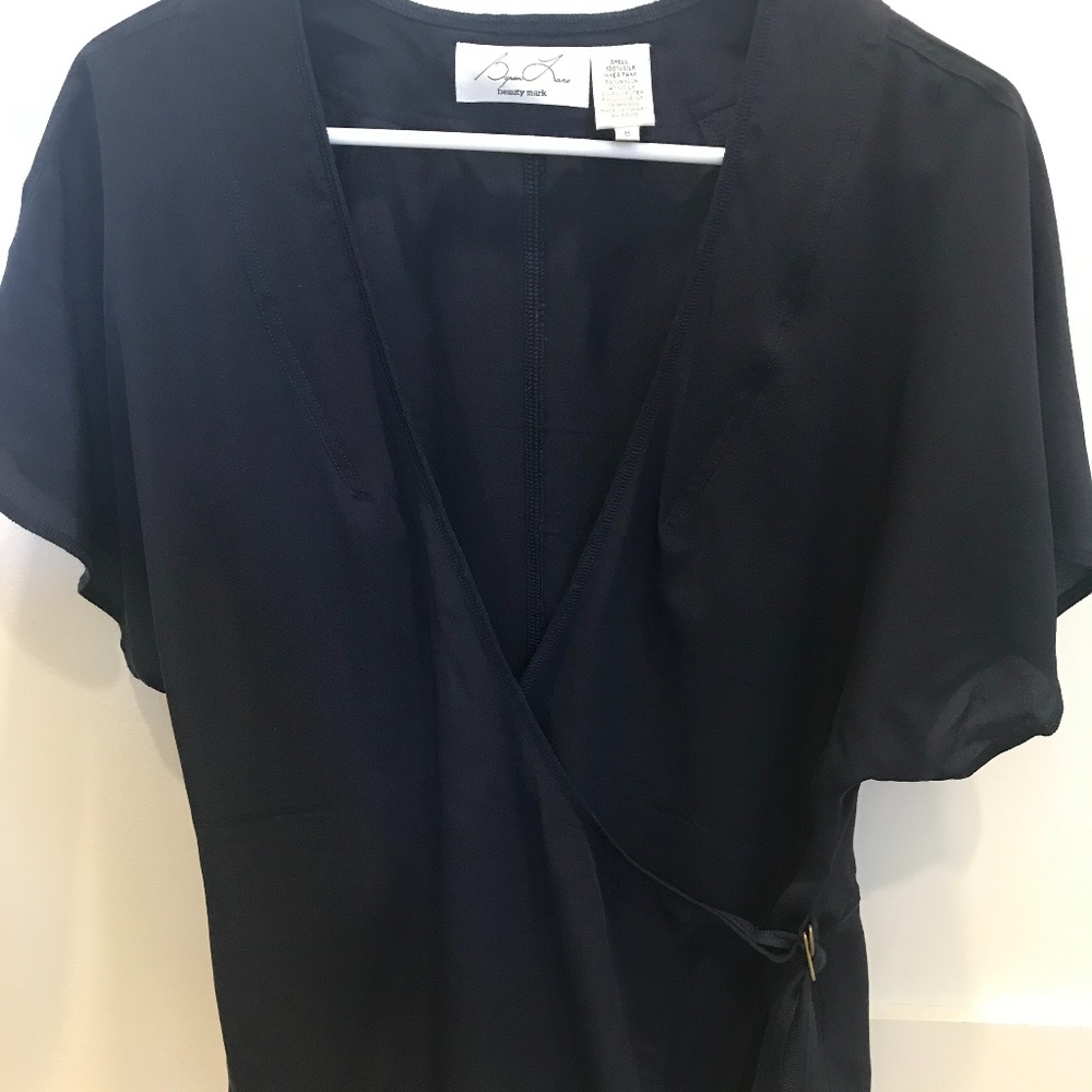 Byron Lars Navy Wrap Style Top